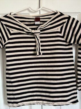 Tea Collection Black/White Stripe Top Size 4/6
